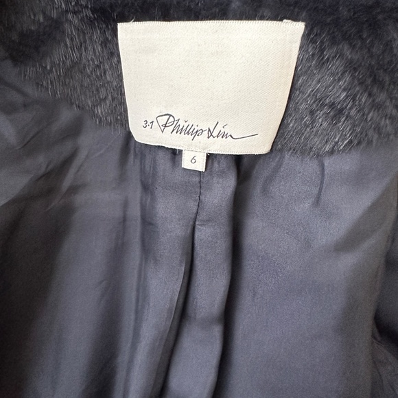 3.1 Phillip Lim Fur Bomber jacket black white black 6 - Picture 13 of 15